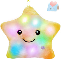 WEWILL Twinkle Star pillow front view offers cuddly comfort for bedtime