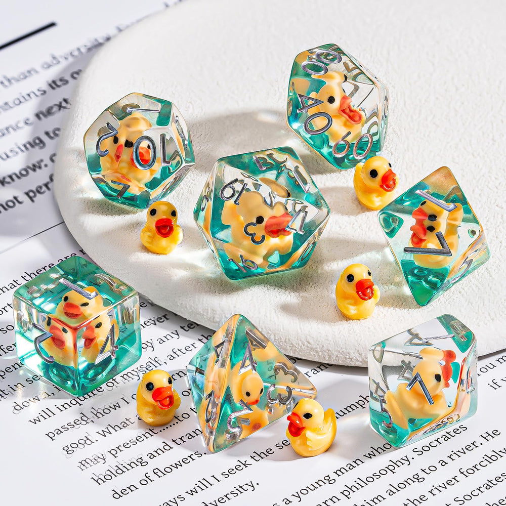 Weyano resin D8 die with yellow duck fill, vibrant and clear numerals for fast gameplay