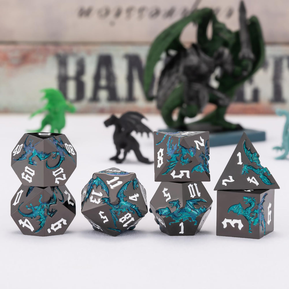 weyano Sharp Edge DND dice set gift case ready for display and gifting.