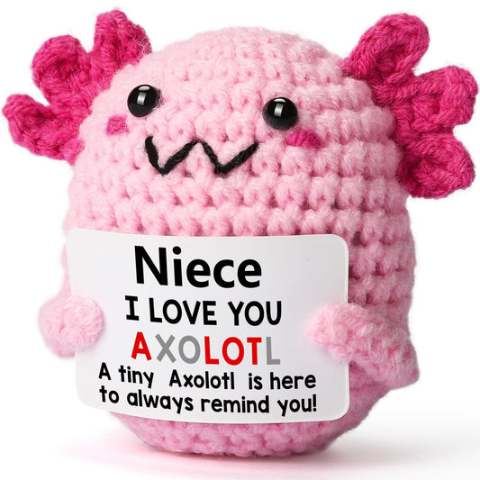 WEYON axolotl plush with card for niece gift moment