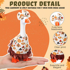 Weysat pumpkin desk goose outfit creates seasonal tablescape delight