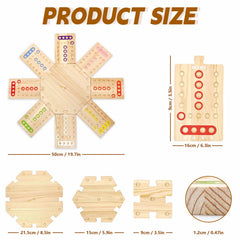 WGYKLRL wooden board game with 6-person hub for mid-size gatherings