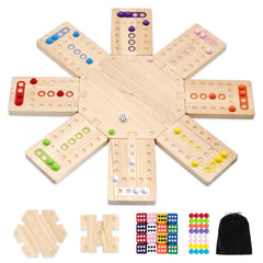 WGYKLRL wooden board game showing the 8-person hub for large groups