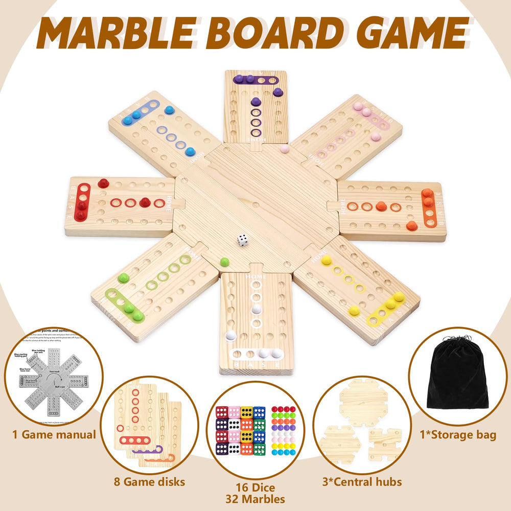 WGYKLRL wooden board game with eight boards for versatile layouts