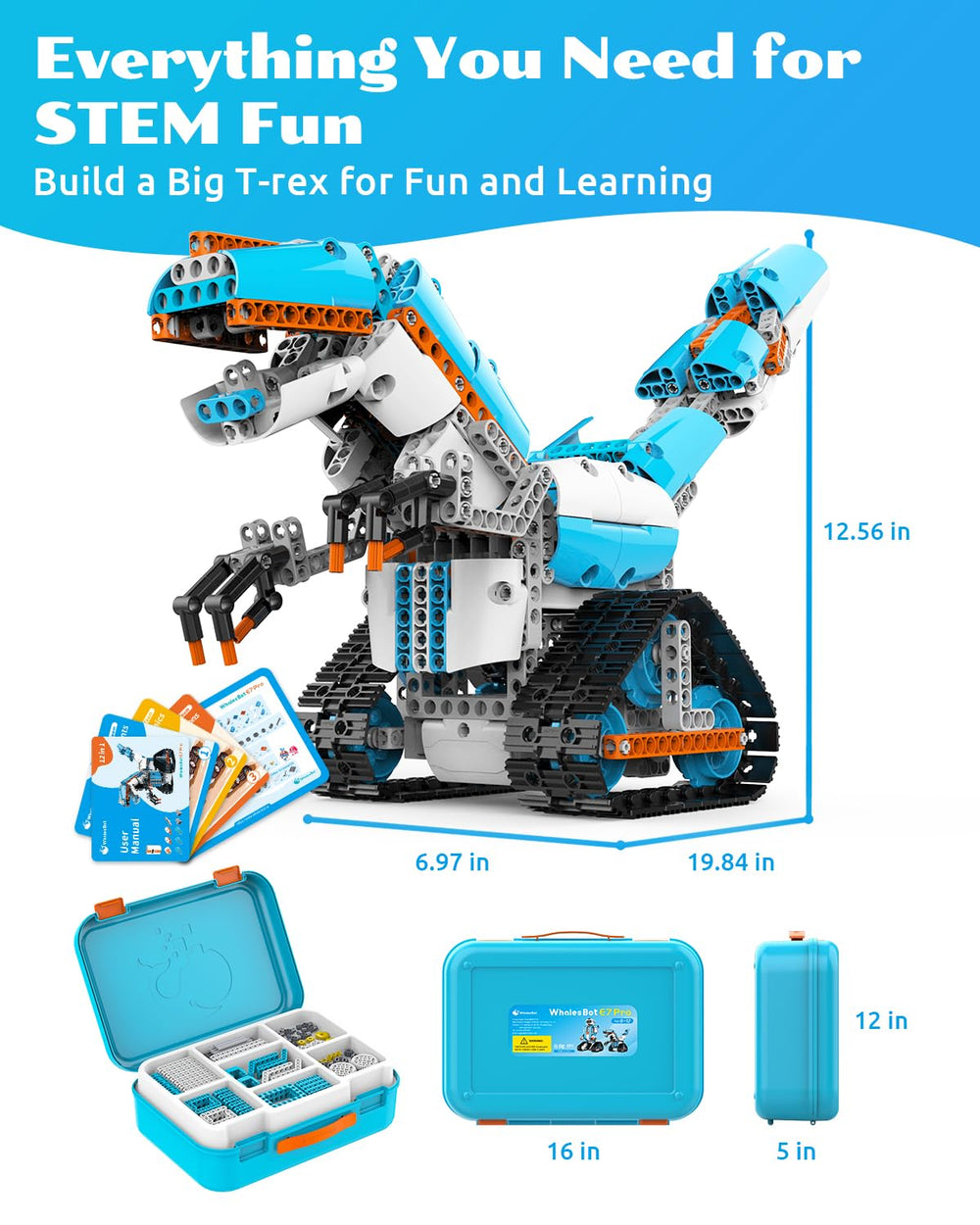 WhalesBot E7 Pro storage box keeps parts organized and accessible.