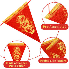 Whaline preassembled pennant banner simplifies party setup.