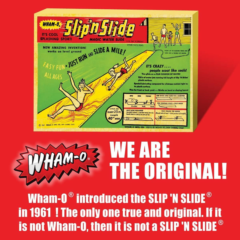 Wham-O Slip N Slide suitable for kids and adults at backyard parties.