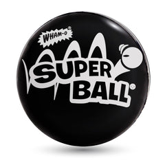 Wham-O Superball original black closeup texture for sturdy play