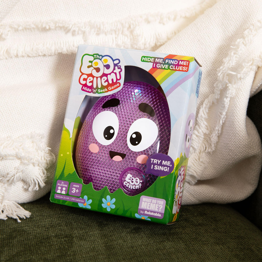 WHAT DO YOU MEME Eggcellent learning toy supports cooperative play.