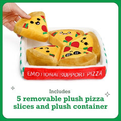 WHAT DO YOU MEME? Emotional Support Pizza slice 1, soft plush with expressive face