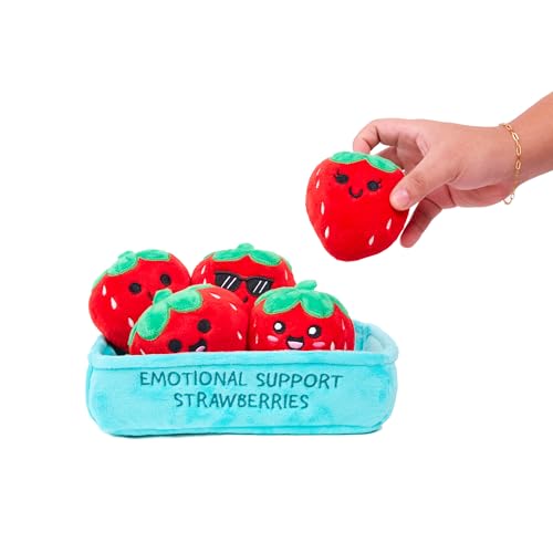 WHAT DO YOU MEME? Emotional Support Strawberries with varied faces, ideal for playful gifting.