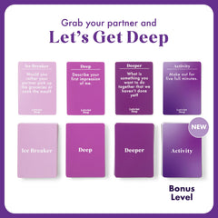 WHAT DO YOU MEME? Lets Get Deep couple reading card inspires connection