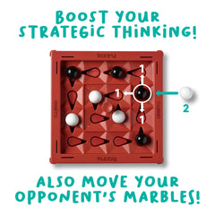 WHAT DO YOU MEME? Orbito board setup in action demonstrates quick-start family game night.