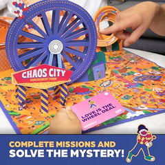 What Do You Meme? Chaos Park missions guide kids through engaging, mystery-filled rounds.