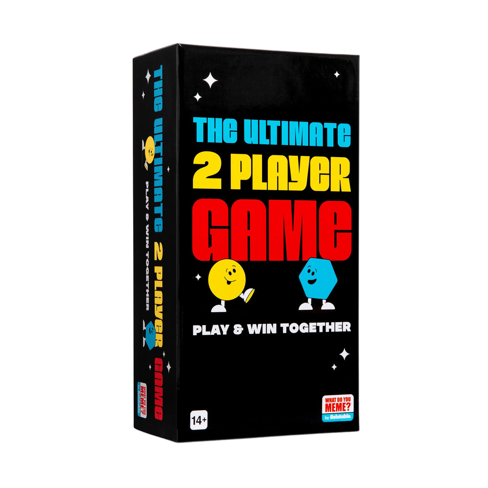 WHAT DO YOU MEME? The Ultimate 2 Player Game box front, ideal for instant party appeal.