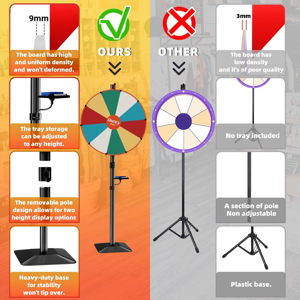 WHAUU prize wheel 10-slots template for logo customization