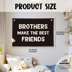 Wheatwin Brothers Banner close-up linen texture shows durable fabric and neat stitching.