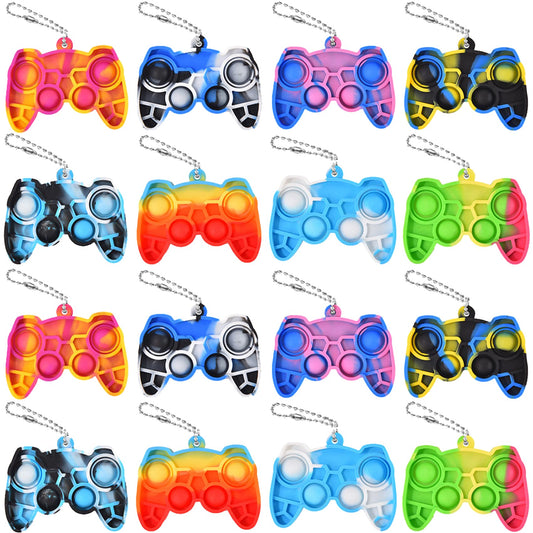 WHGAMNCE mini pop fidget keychain set in bright colors for on-the-go play