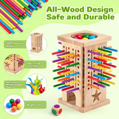 WhimsiPlay 42 colorful sticks for stacking and color sorting fun