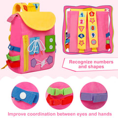 WHITE DOLPHIN TOYS Busy Board has a large capacity for daily essentials.