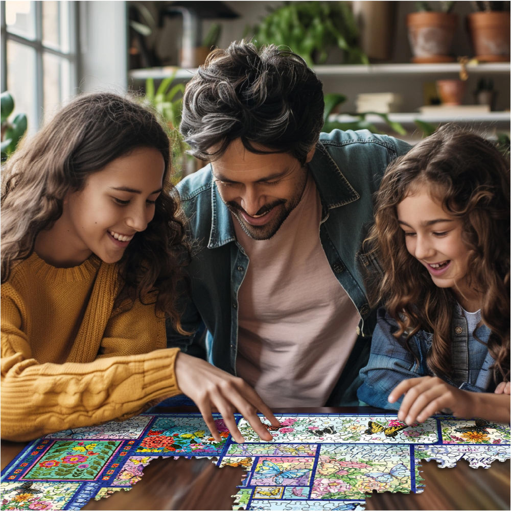 White Mountain made in USA puzzle with precise cuts for a satisfying fit.