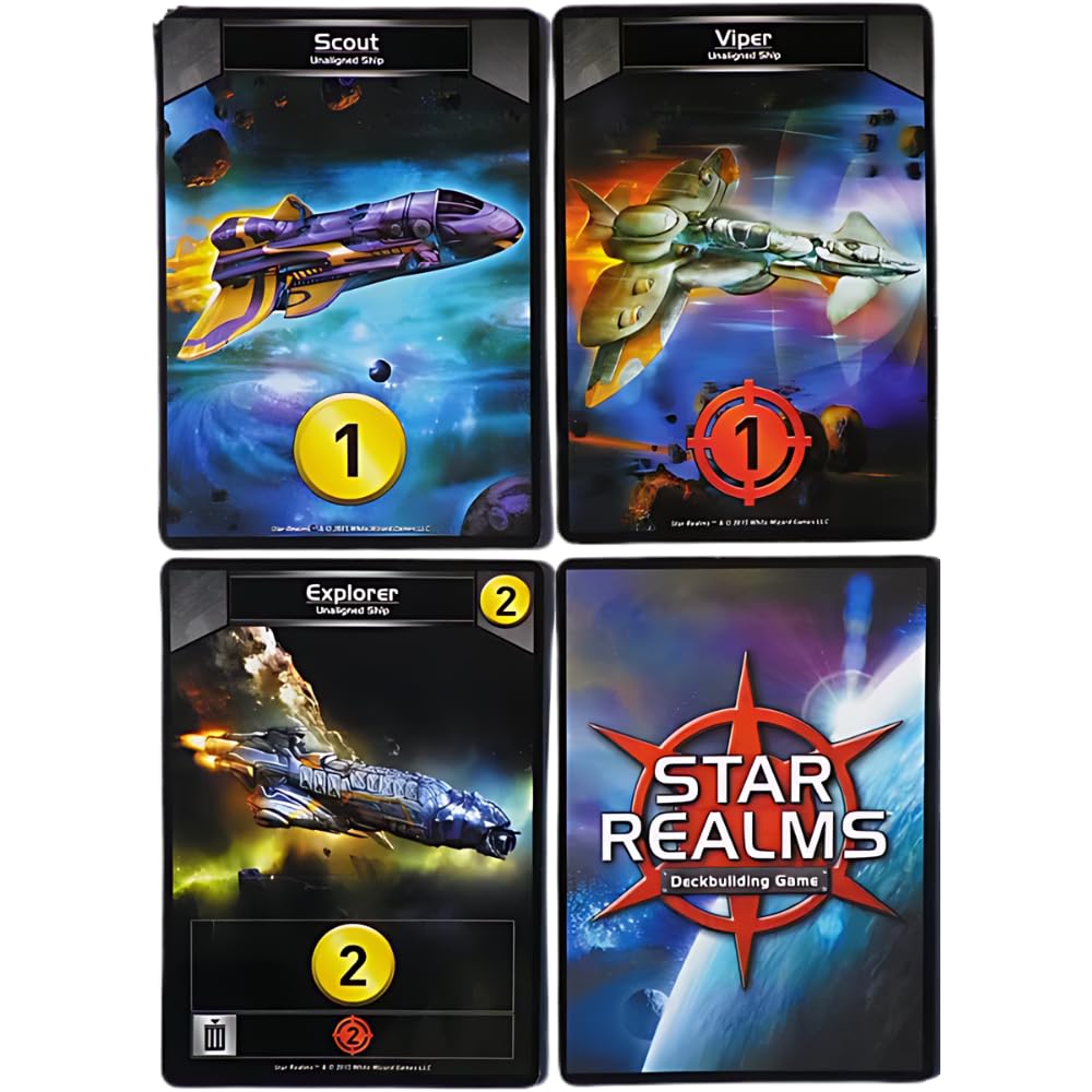 White Wizard Games Star Realms Colony Wars gameplay mat showing deck-building options.