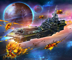 White Wizard Games Star Realms play area shows compact setup for quick sessions