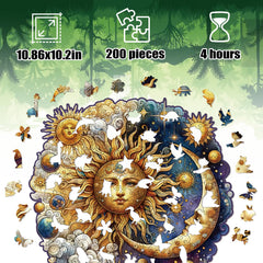 WHJSG irregular-animal-shapes wooden puzzle promotes creative problem solving in cozy evenings.