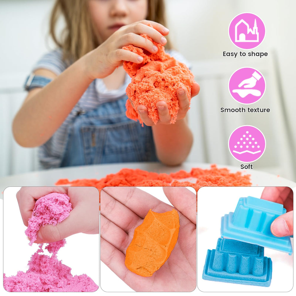 Whkvnng Play Sand soft malleable texture aids sculpting and pretend play