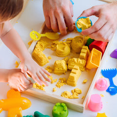 Whkvnng Play Sand ziplock packaging keeps colors organized and mess-free