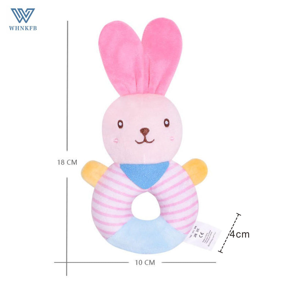 WHNKFB bunny with high-contrast colors aids visual tracking during tummy time.