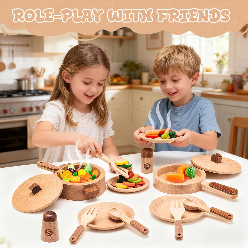 WHOHOLL cotton storage bag helps tidy up after play sessions.