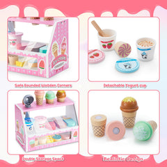WHOHOLL wooden ice cream cans encourage pretend scooping and playful budgeting.