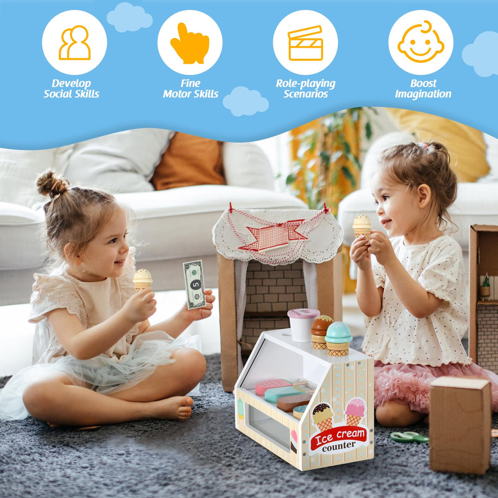 WHOHOLL menu and coins support early math and decision-making.