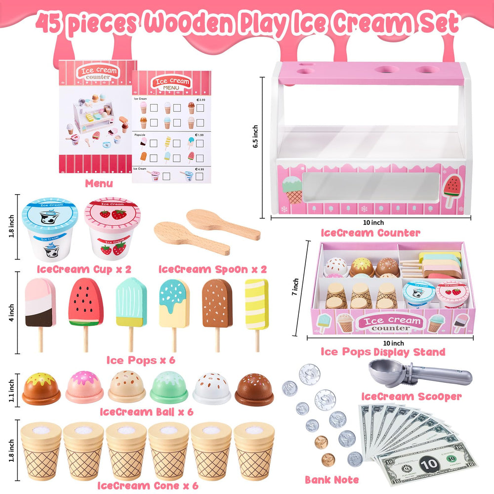 WHOHOLL wooden ice cream cones inspire sharing and social play with friends.
