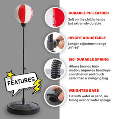Whoobli adjustable-height stand from 34 to 44 inches grows with kids.