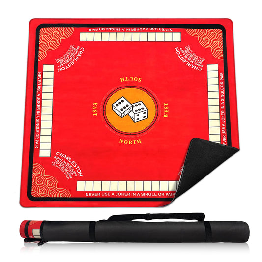 Wibeelee Mahjong Mat anti-slip backing keeps tiles in place during play.
