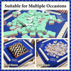 Wibeelee Mahjong Mat protecting table surface from scratches.