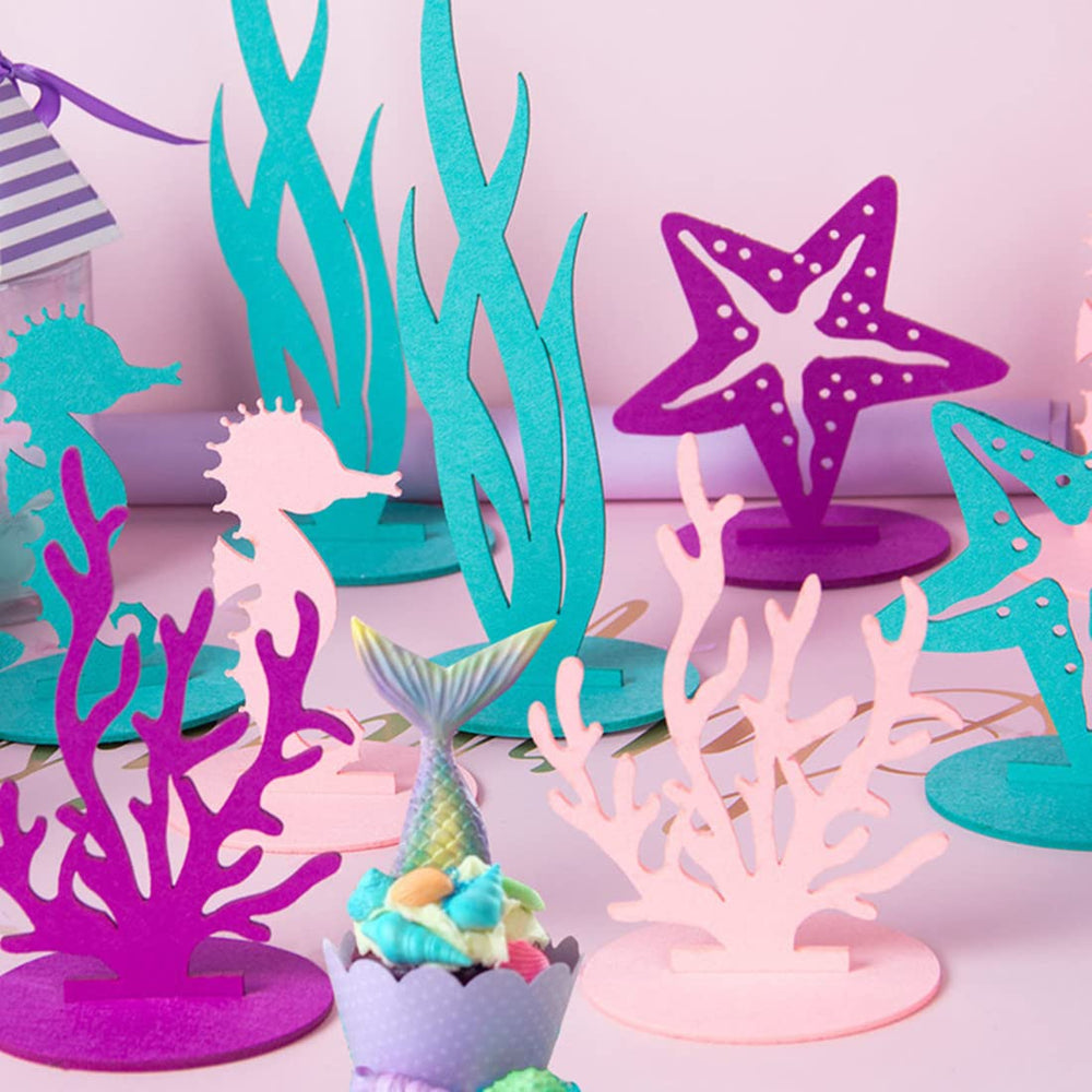 WIDELL mermaid baby shower decor brightens celebration with playful accents.