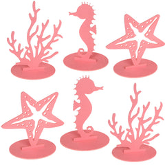 WIDELL pink mermaid centerpiece coral accent for a vibrant undersea table setting.