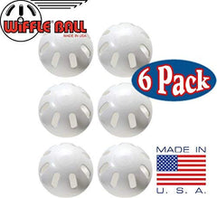 WIFFLE baseballs with uniform holes for throw precision on the field.