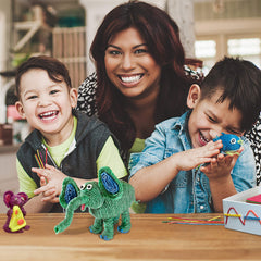 Wikki Stix wax-coated yarn texture offers tactile, glue-free crafting.