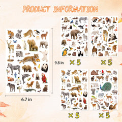 Wild Animals Stickers present classic animals ideal for classroom rewards and decor.