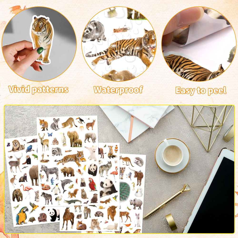 Wild Animals Stickers depict woodland creatures for playful crafts and projects.