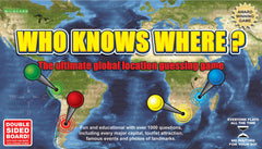 Wild Card Games Who Knows Where? double-sided board for versatile play