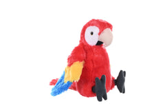 Wild Republic Scarlet Macaw Plush surface washable for easy cleanup.