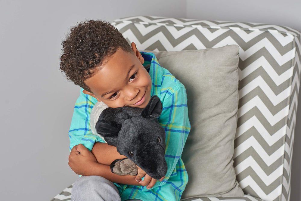 Wild Republic Tapir Plush side view shows compact, kid-friendly size.