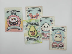 Wild Wild Avocado sushi and pasta dishes: colorful visuals enhance family imagination.