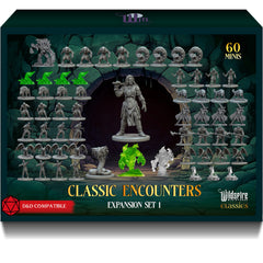 Wildspire classic encounters 60 miniatures assembled for easy tabletop use and painting.