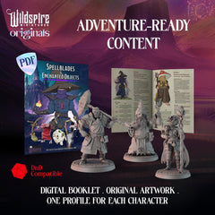 Wildspire Spellblades 28–32mm scale minis for D&D and Pathfinder campaigns.